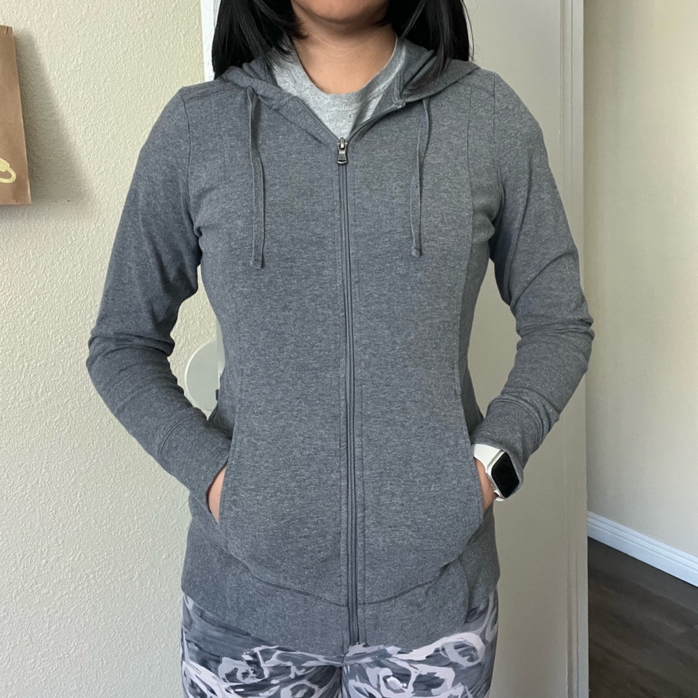 Gray Women's Zip-Up Hoodie